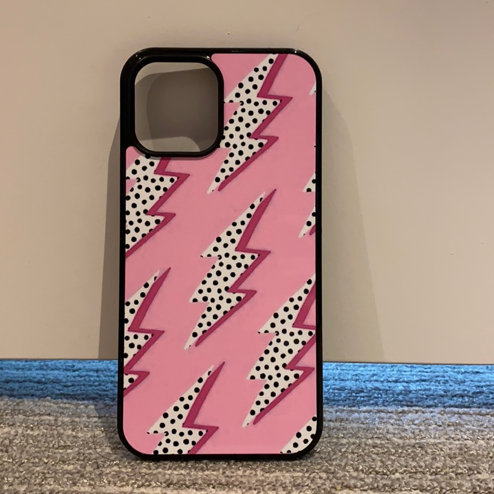 pink lightning bolt phone case